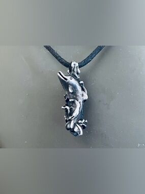 Raw Amethyst Healing Crystal Dolphin Necklace